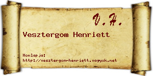 Vesztergom Henriett névjegykártya